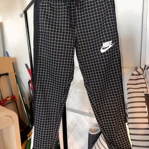 Nike Black and White Checkered Joggers